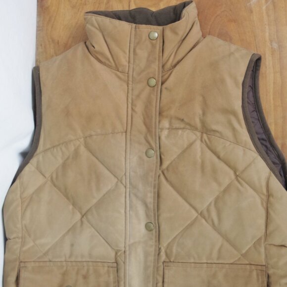 LL Bean Ladies' Treated Quilted Cotton Down Vest Small - Picture 12 of 12